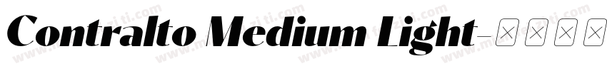 Contralto Medium Light字体转换